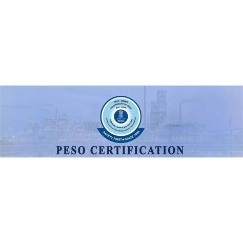 how can i get peso certification|PESO License in India .